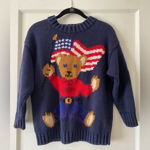 The Limited Patriotic Bear Sweater